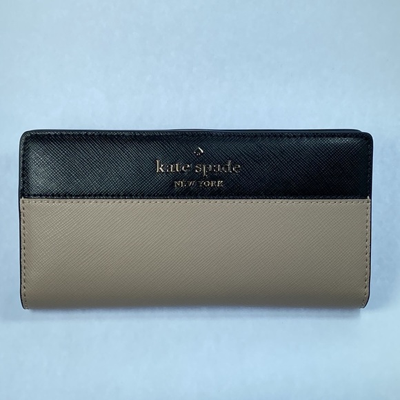 Kate Spade  Staci Large Slim Bifold Wallet Color Block Pattern - Picture 10 of 12
